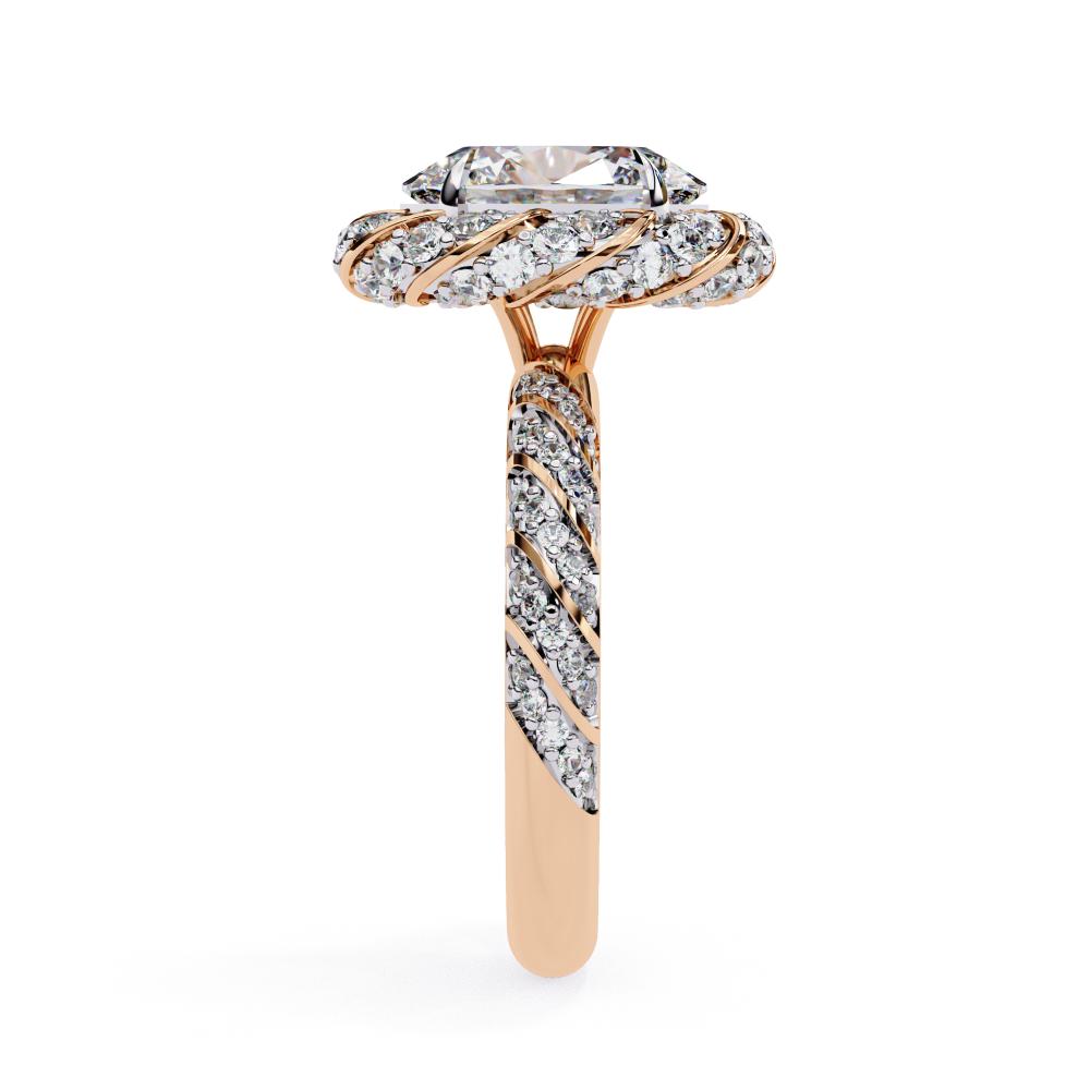 Luxury oval halo diamond ring for brides in Australia
