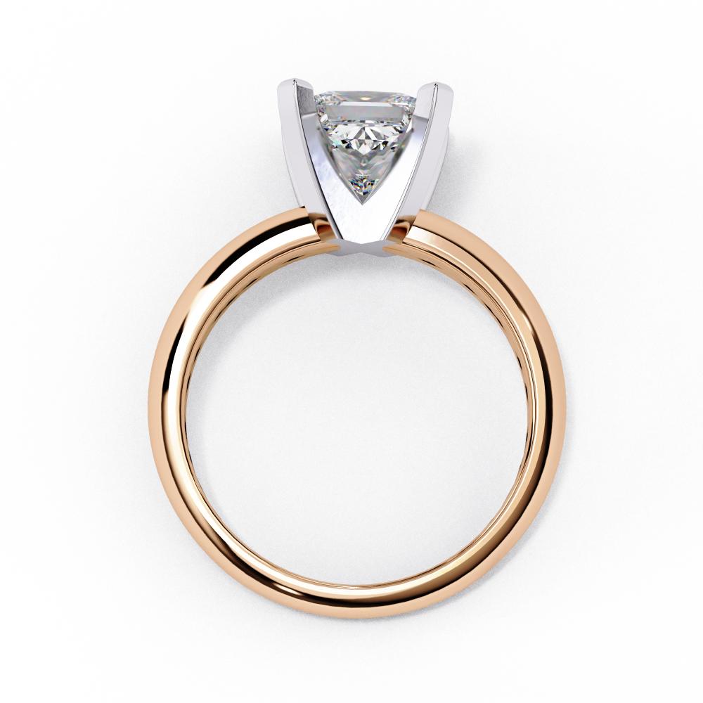Princess Cut Solitaire Engagement Ring in Gold