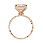 Statement square diamond engagement ring rose gold