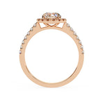 Round brilliant diamond ring in rose gold