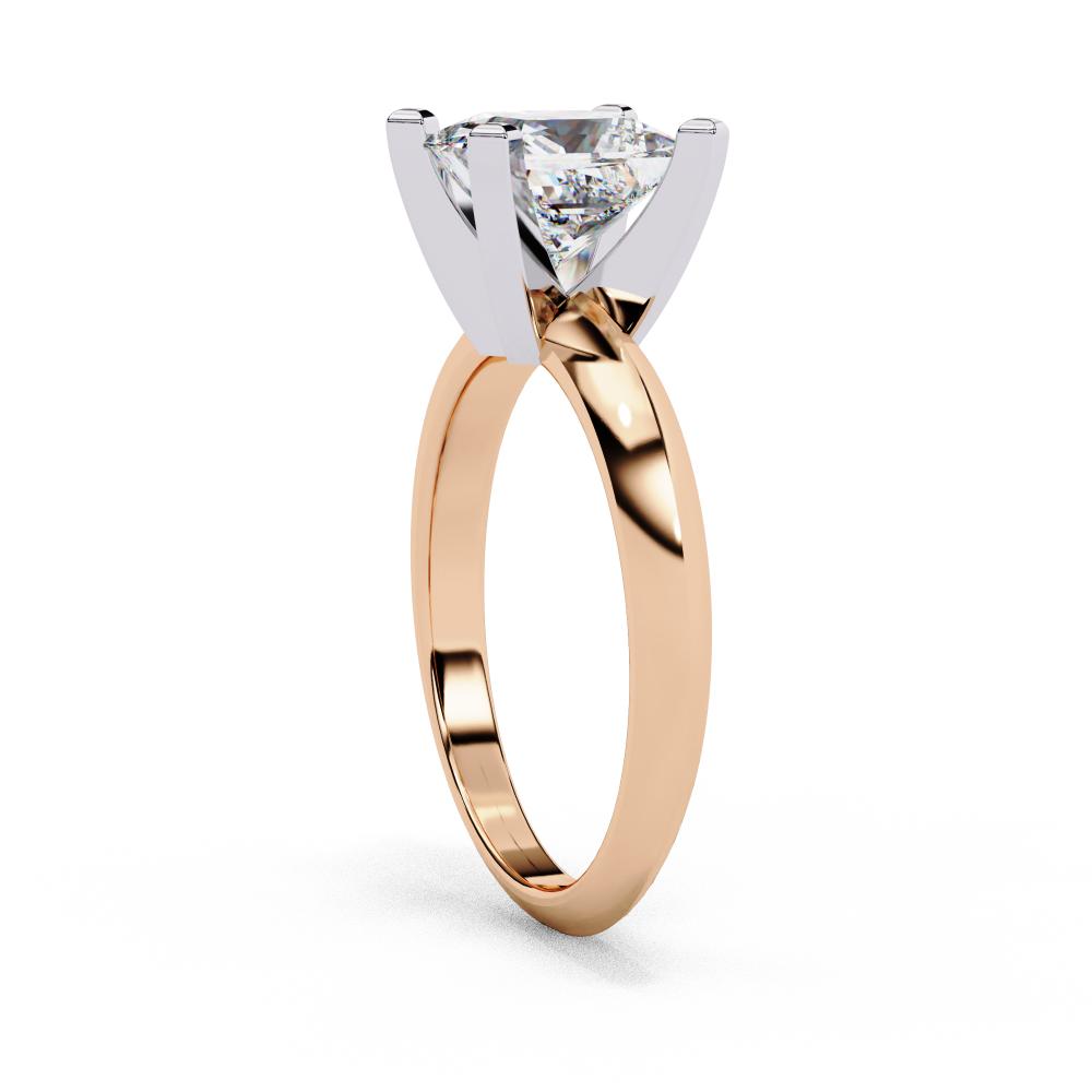 Princess Cut Solitaire Engagement Ring in Gold