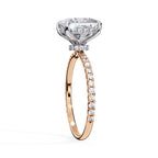Minimalist princess cut diamond engagement ring rose gold