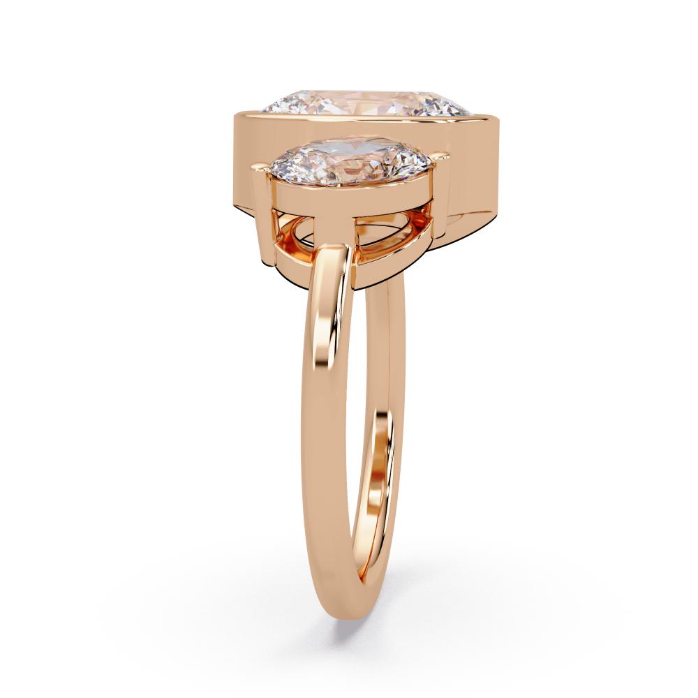 Rose Gold and Diamond Engagement Ring for Women