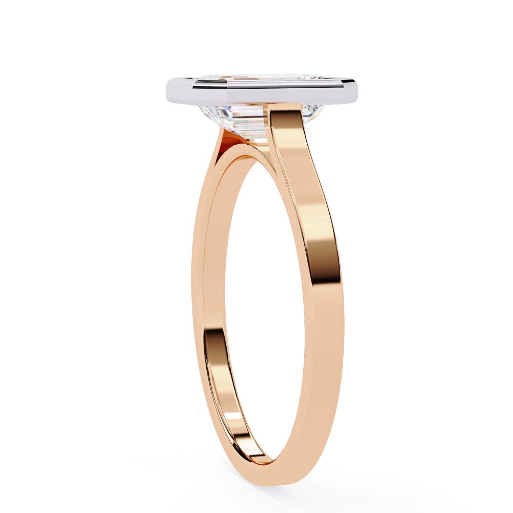 Affordable Lab Grown Diamond Engagement Ring in Rose Gold