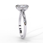 Elegant Emerald diamond solitaire ring for women
