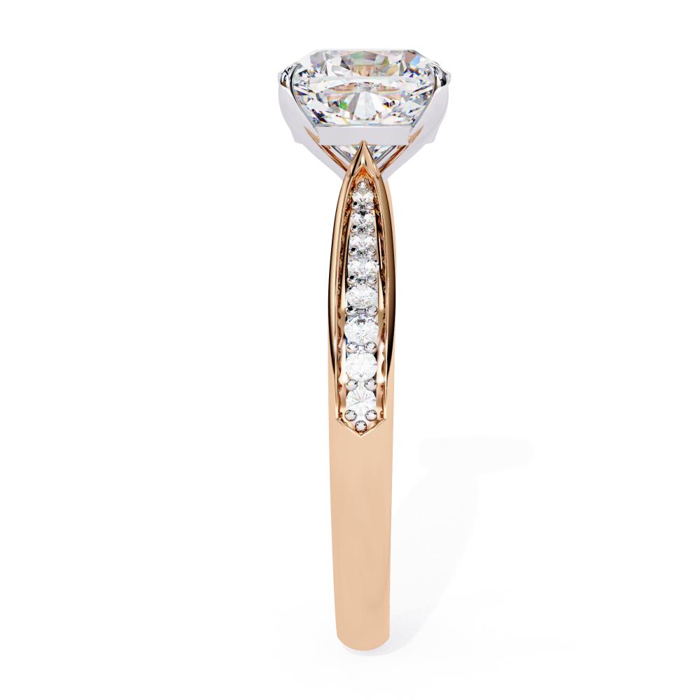 Diamond pavé engagement ring in rose gold