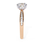 Diamond pavé engagement ring in rose gold