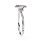 Luxury yet affordable lab diamond engagement ring in White gold