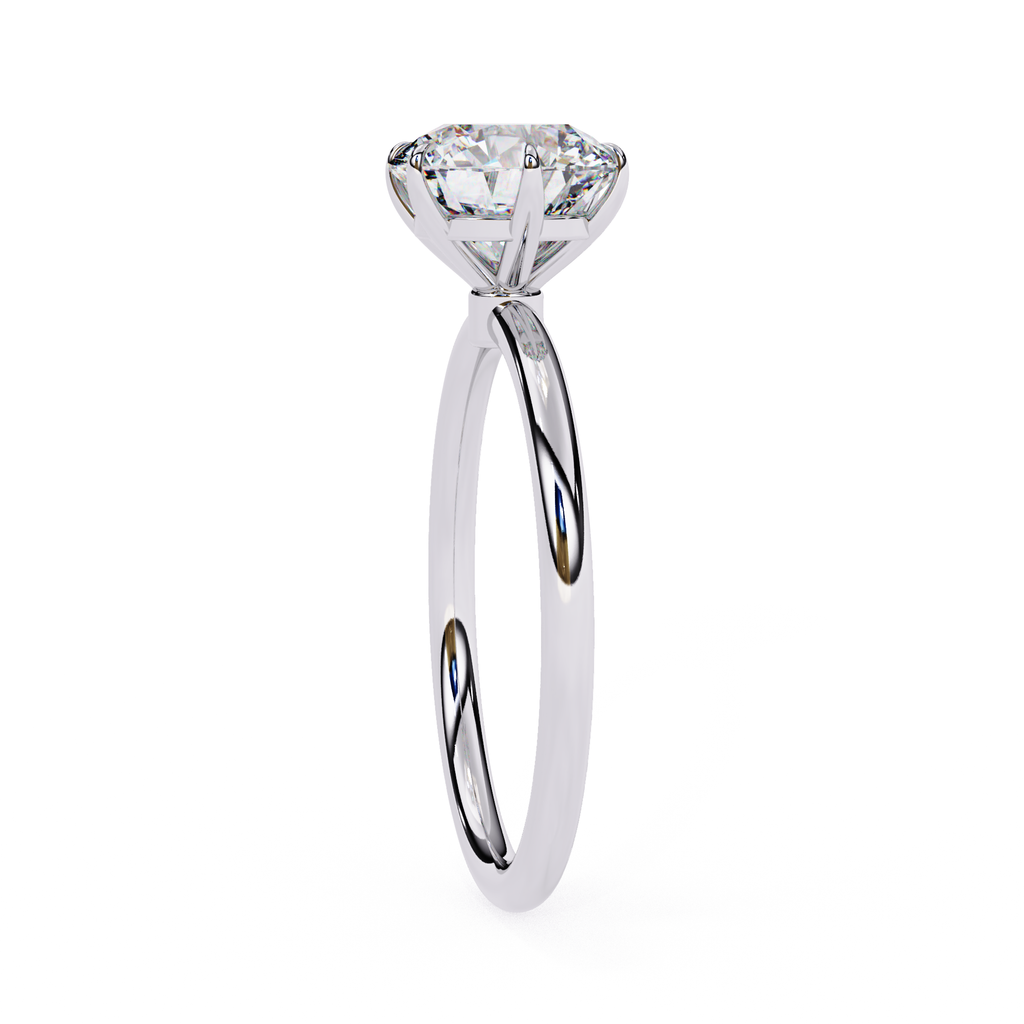 Elegant Round diamond solitaire ring for women