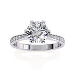 Round shape diamond ring for engagement in Australia