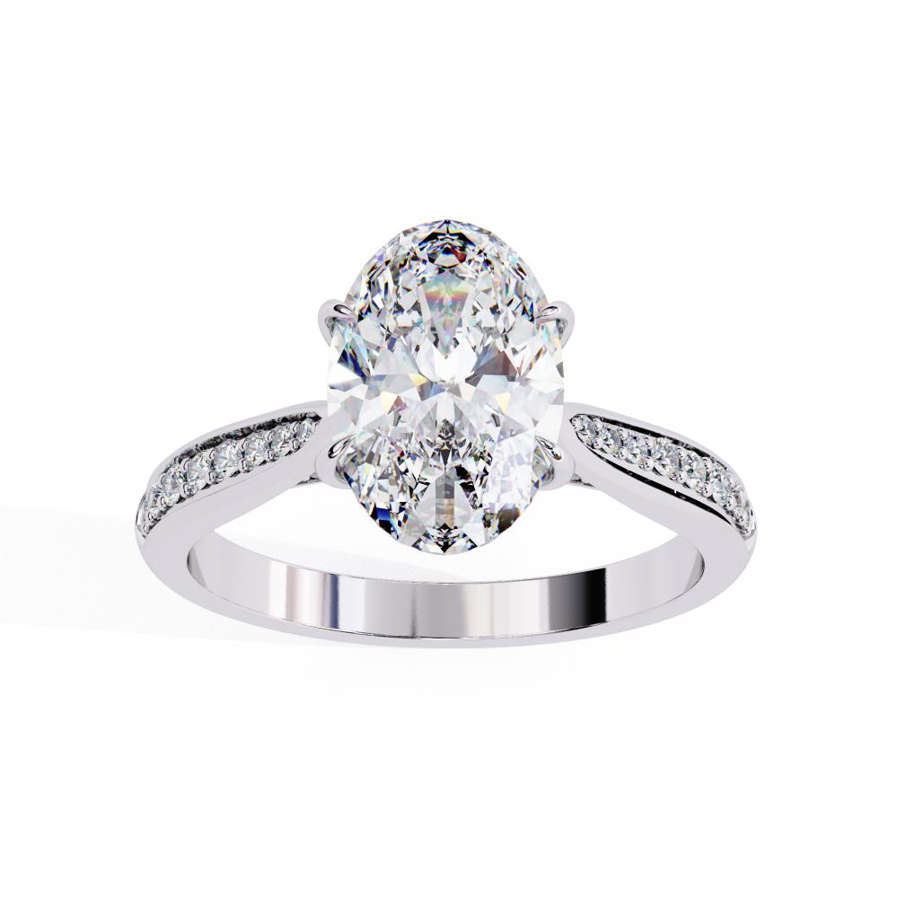 Oval shape diamond ring for engagement in Australia