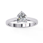 White Gold ring with a heart-shaped diamond