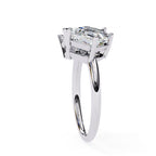 Affordable radiant and Asscher cut diamond Toi Et Moi ring in white gold