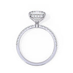 Affordable white gold princess cut diamond pavé ring