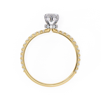Classic Marquise diamond ring with sparkling pavé shoulders