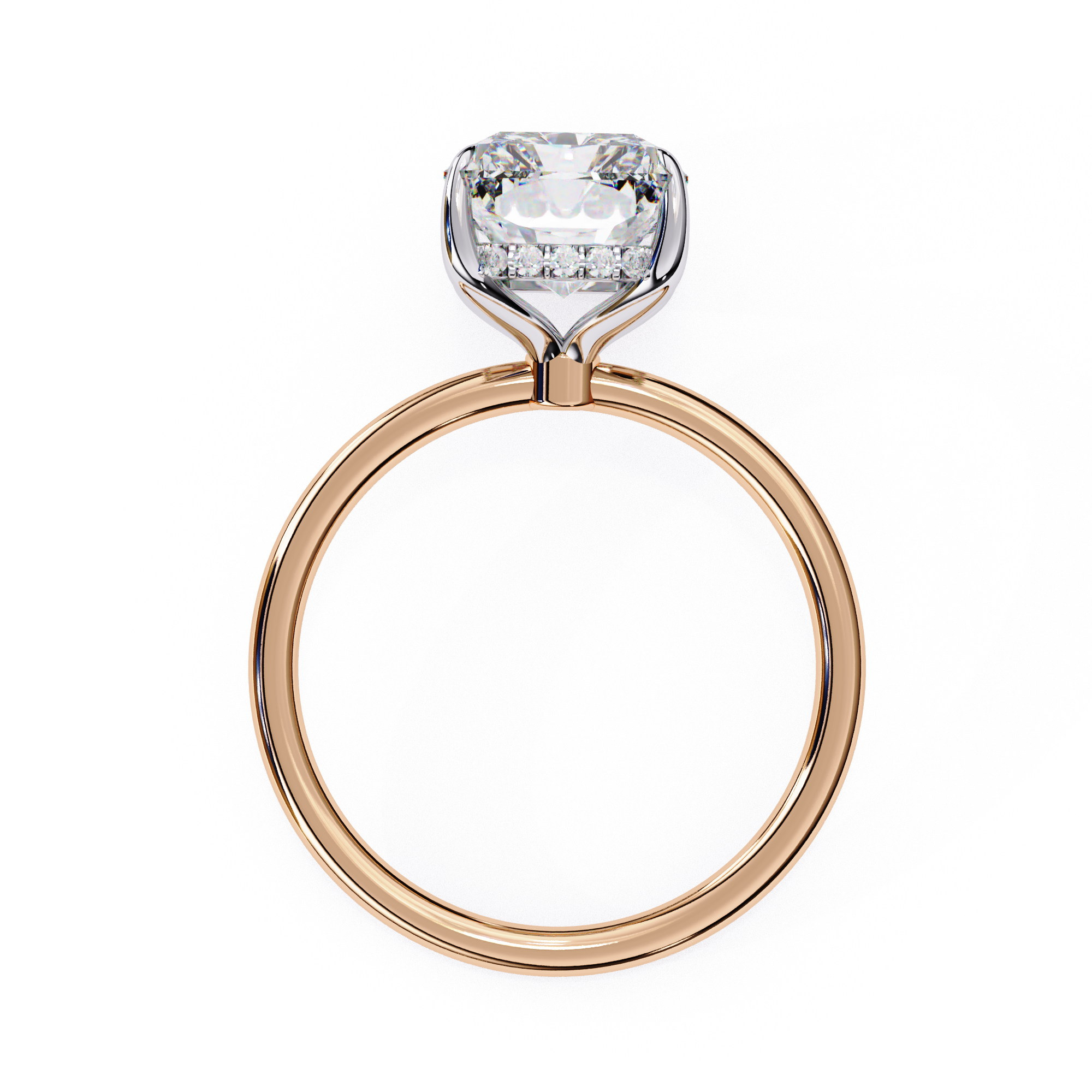 Elegant Radiant diamond solitaire ring for women