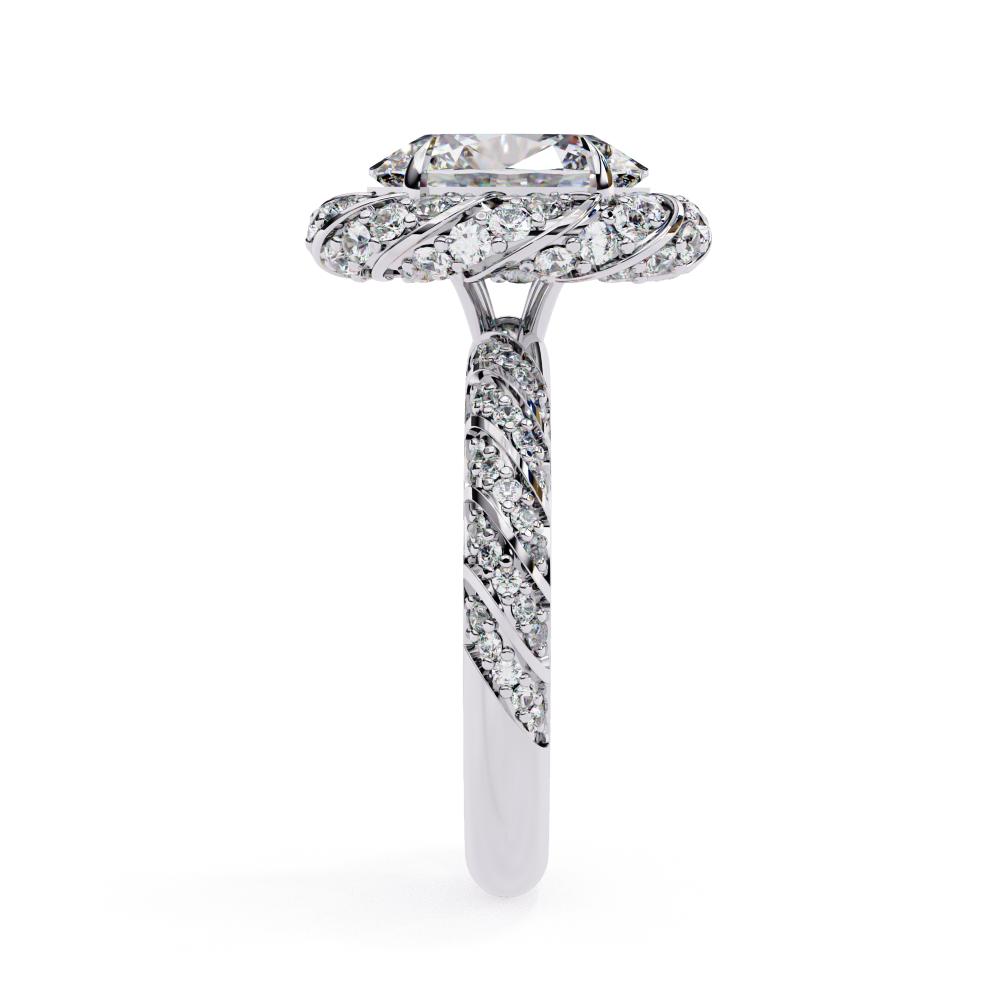 Luxury oval halo diamond ring for brides in Australia