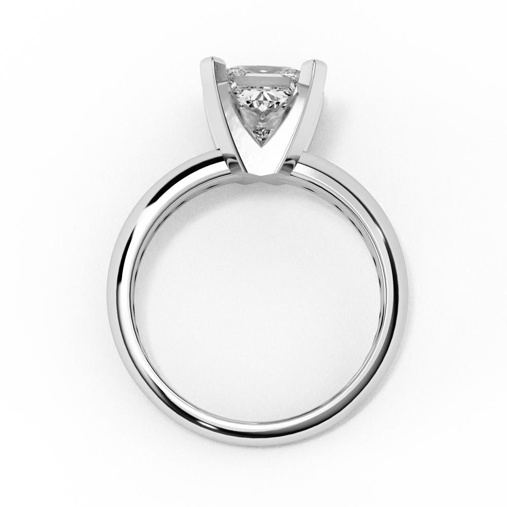 Solitaire Diamond Engagement Ring in White Gold