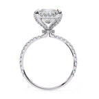 Statement square diamond engagement ring white gold