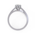 Solitaire diamond ring in white gold for women