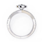 Diamond engagement ring in white gold