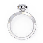 Diamond engagement ring in white gold