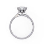 Affordable white gold round diamond pavé ring