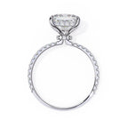 Minimalist princess cut diamond engagement ring white gold