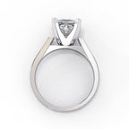Solitaire diamond ring in white gold for women