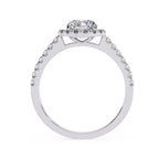 Round brilliant diamond ring in white gold