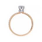 Classic Marquise diamond ring with sparkling pavé shoulders