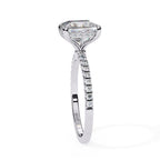 Lab grown princess cut diamond engagement ring
