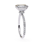 Luxury yet affordable lab diamond engagement ring in White gold