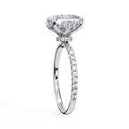 Aesthetic two tone white gold diamond engagement ring