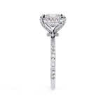 Luxury princess cut halo diamond engagement ring