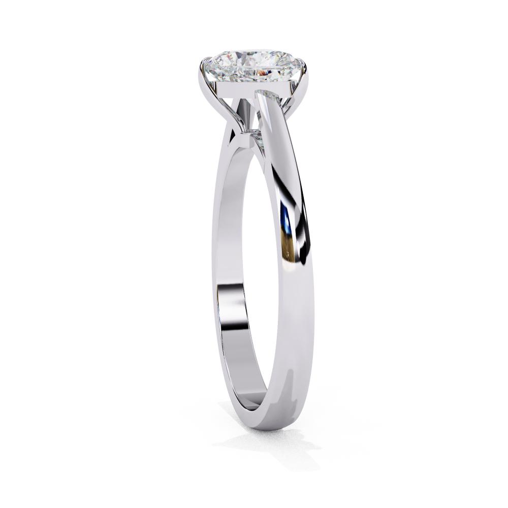 Classic diamond engagement ring in white gold for women