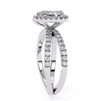 Elegant white gold engagement ring with pear shape diamond