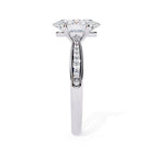 Diamond pavé engagement ring in white gold