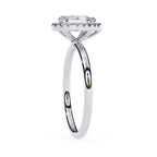 Pear cut diamond halo engagement ring