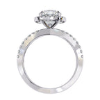 Diamond engagement ring in white gold