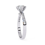 Diamond pavé engagement ring in white gold
