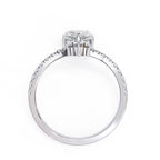 Classic white gold pear shape diamond engagement ring