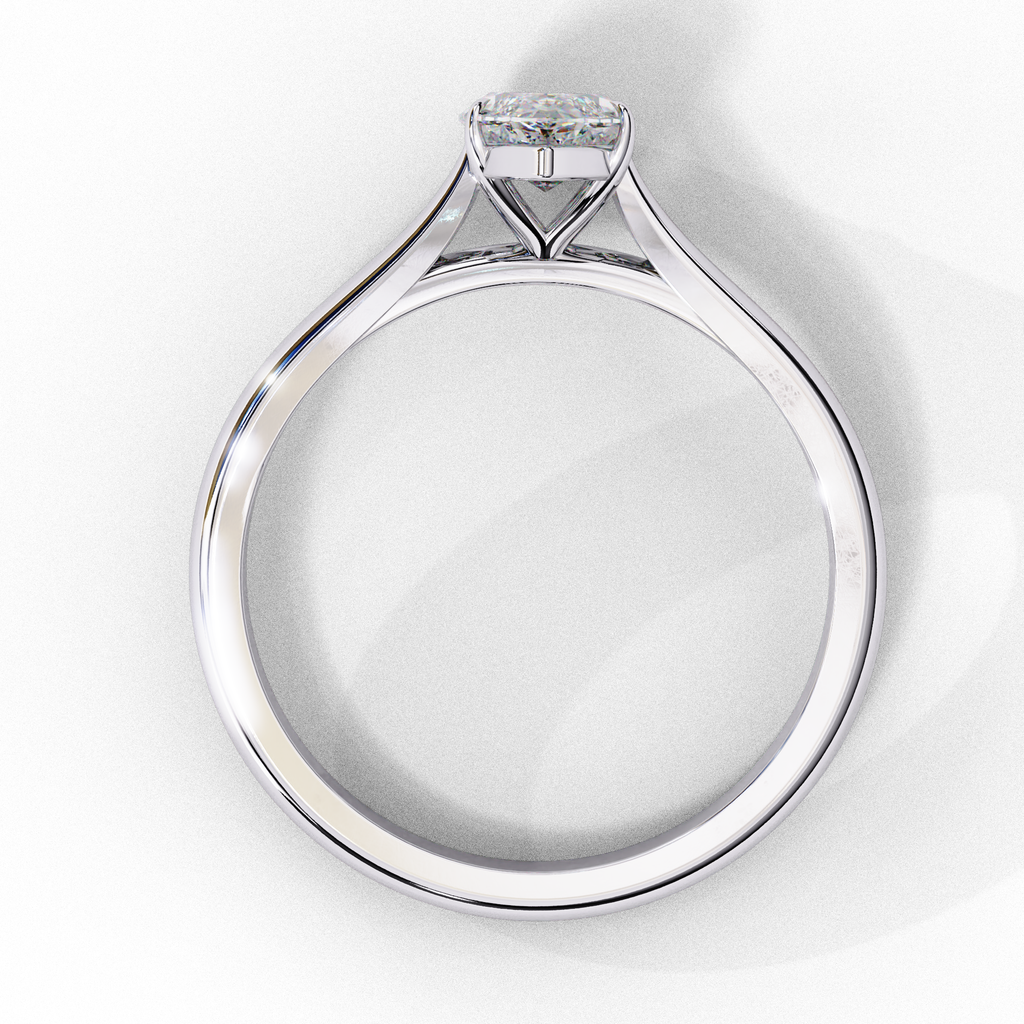 Luxury yet affordable lab diamond engagement ring in White gold