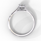 Luxury yet affordable lab diamond engagement ring in White gold