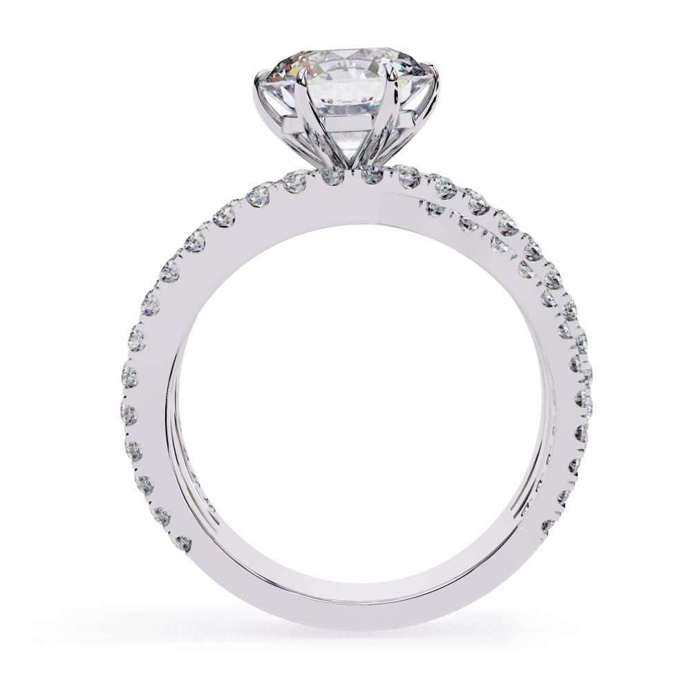 Affordable Lab Grown Diamond Engagement Ring in White Gold