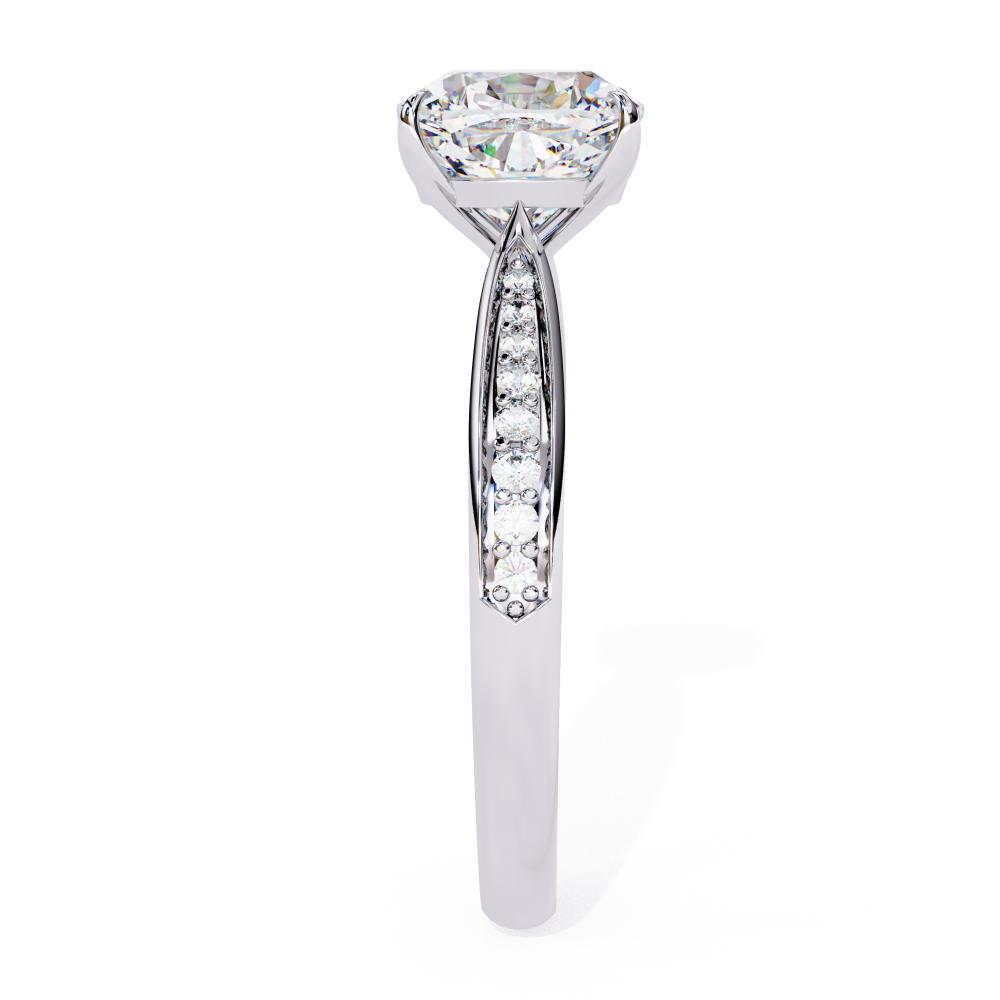 Diamond pavé engagement ring in white gold