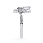 Diamond tiara engagement ring in white gold