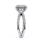 Elegant white gold engagement ring with Princess cut diamond