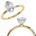 Minimal aesthetic Oval diamond ring for everyday wear