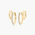Pavé diamond hoop earrings for women